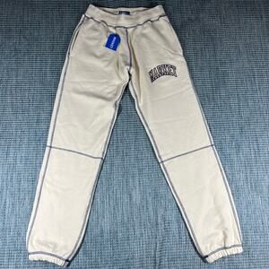 Market Studios Triple Stitch Sweatpants Cream Mens Sz S New